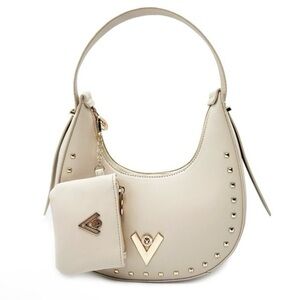 Valentino Orlandi "Bone" Vegan Leather Handbag with Pouch